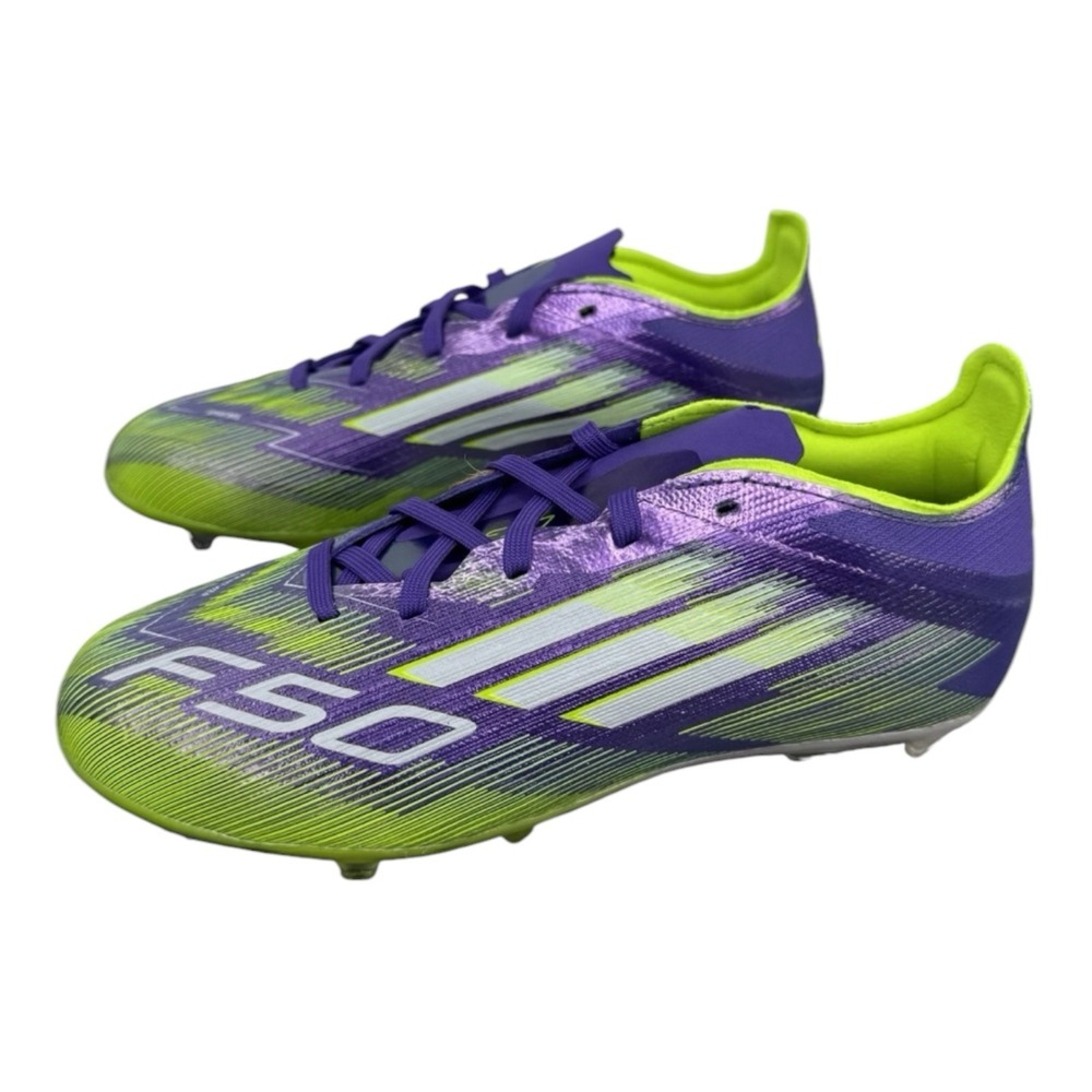 Adidas F50 Elite FG Purple Rush Cloud White Lucid Lemon GS Sz 12K New JH7714